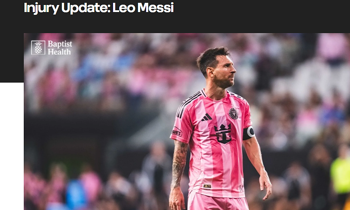 Inter Miami xác nhận Messi chỉ bị quá tải cơ, nghỉ khoảng 10 ngày - hình ảnh - vipqq88.com Inter Miami xác nhận Messi chỉ bị quá tải cơ, nghỉ khoảng 10 ngày - hình ảnh - vipqq88.com