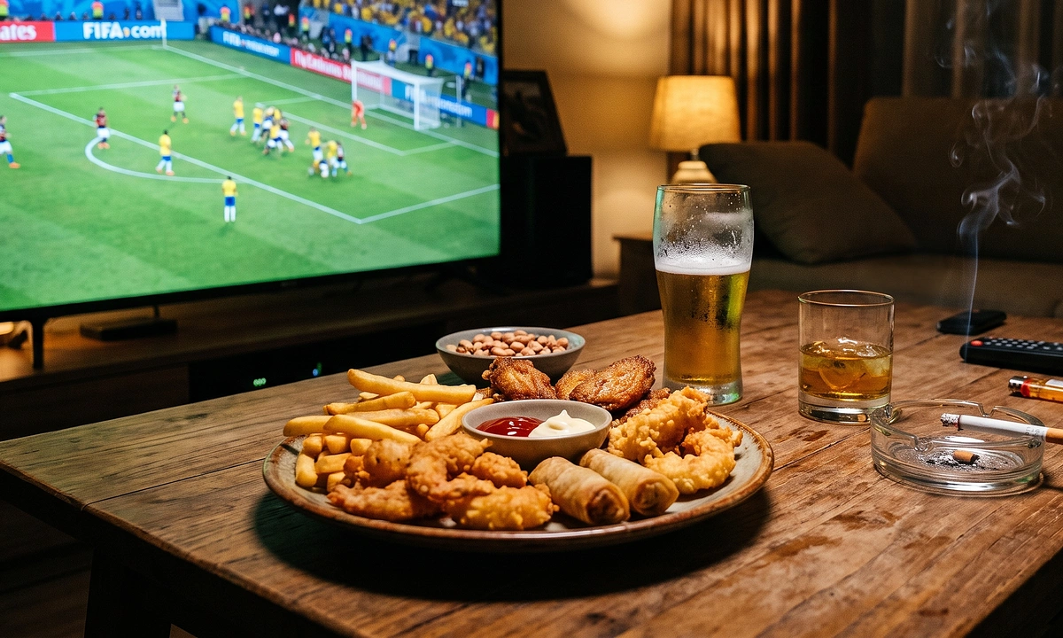 Ăn đêm xem World Cup: Khi đam mê bóng đá gặp rủi ro sức khỏe và cơ hội giải trí thông minh cùng QQ88 - hình ảnh - vipqq88.com